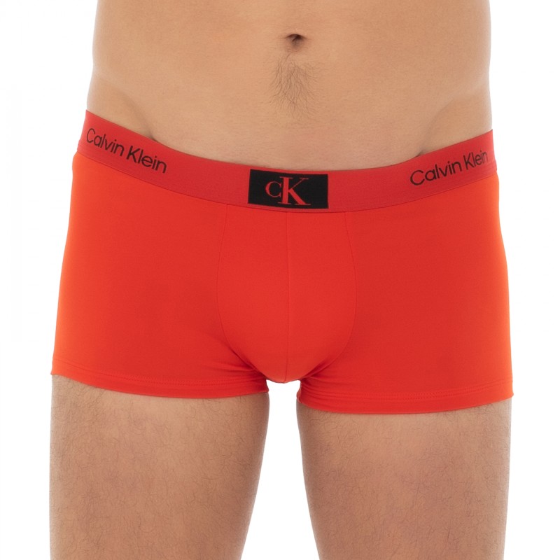 CalvinKlein_3-erSet_Trunks_Schwarz&Rot_gemustert