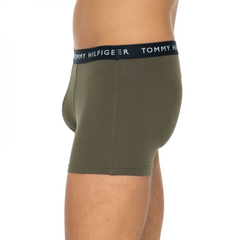 Boxerman_Herrenunterwäsche_Boxershorts_Tommy Hilfiger_3-er Set_Trunks_Dunkelblau Türkis & Olivgrün