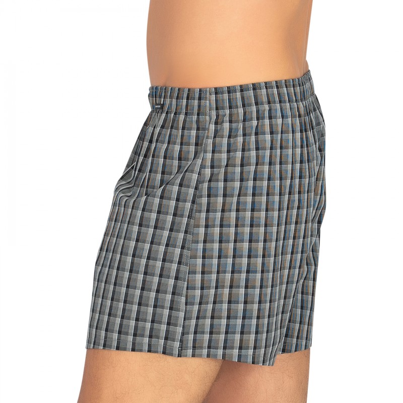 Schiesser_2-erSet_Boxershorts_Grau&Grau_kariert