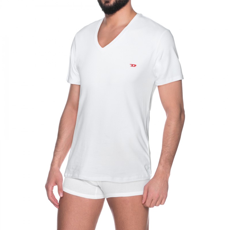 Boxerman_Unterhemden_V-Ausschnitt_Diesel_3-er Set_T-Shirts_Weiß