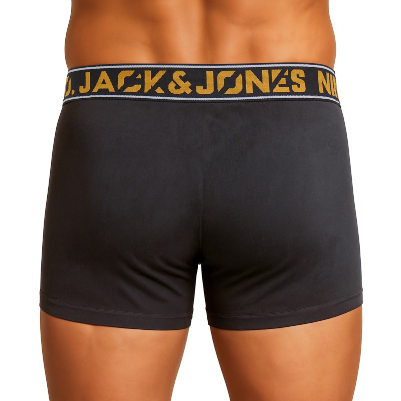 Jack & Jones 7-er Set Trunks Schwarz/Hellgrau mit verschiedenfarbigem Webbund