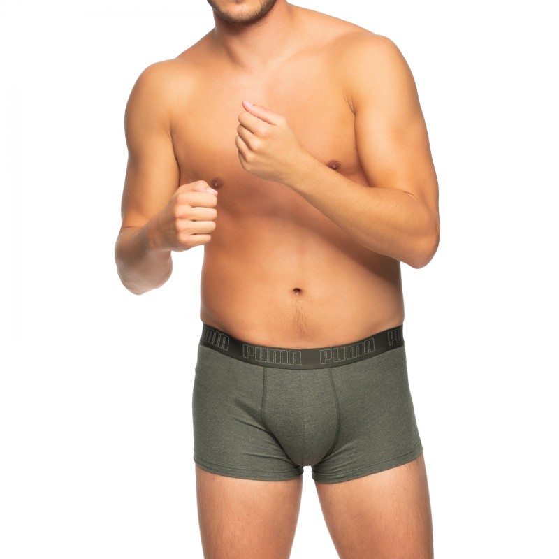 Boxerman_Herrenunterwäsche_Boxershorts_Puma_2-er Set_Basic Trunks_Olivgrün