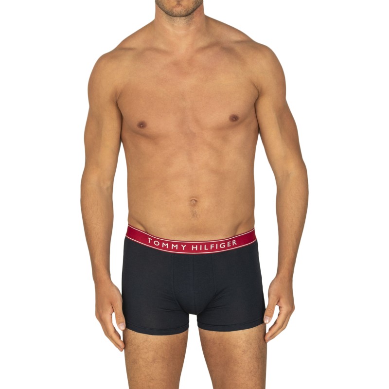 TommyHilfiger_3-erSet_Trunks_Schwarz_mitverschiedenfabigemWebbund