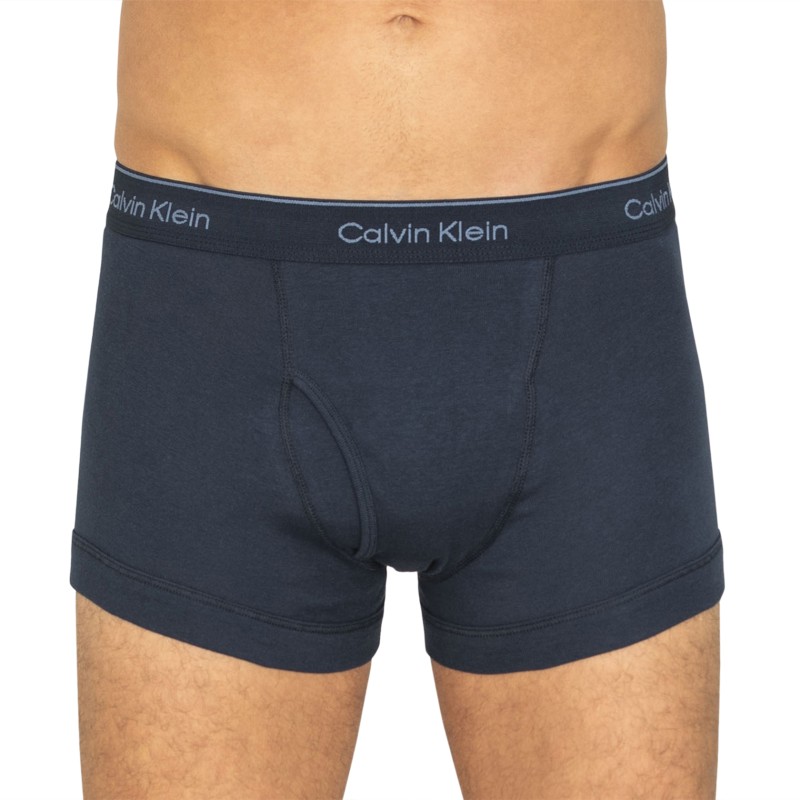 Calvin Klein 3-er Set Trunks Blau, Grün & Grau
