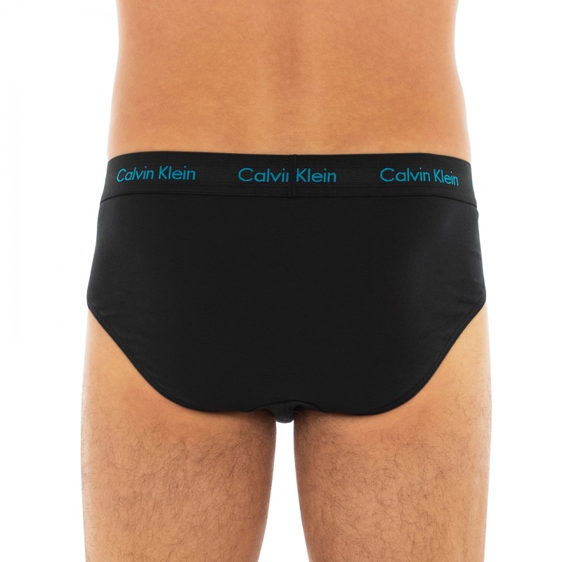 CalvinKlein_3-erSet_HipBriefs_Schwarz_mitverschiedenfarbigemWebbund
