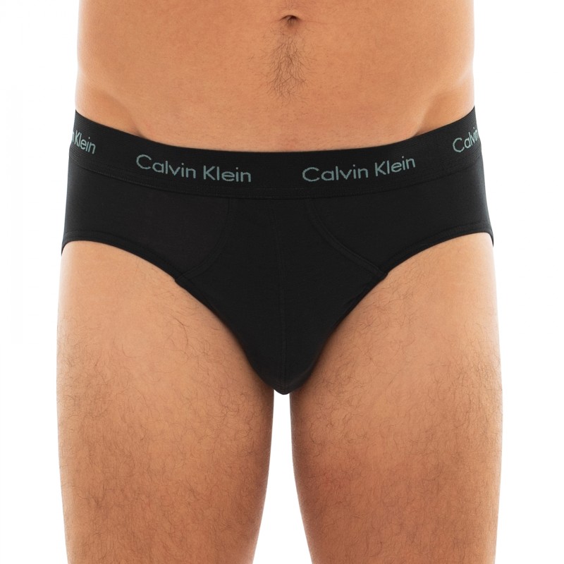 CalvinKlein_3-erSet_HipBriefs_Schwarz_mitverschiedenfarbigemWebbund