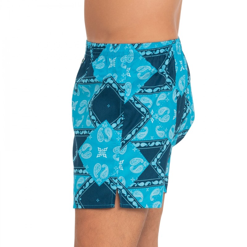 D.E.A.LInternational_2-erSet_Boxershorts_Blau_mitPaisley
