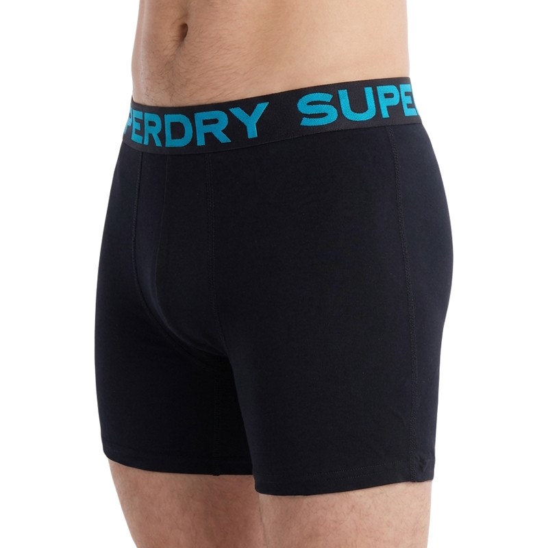 Superdry_3-erSet_Trunks_Schwarz_bunteLogos