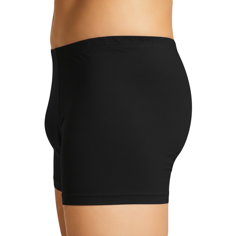 Schiesser_3-erSet_Trunks_Schwarz_und_Schwarz_Weinrot_Gestreift