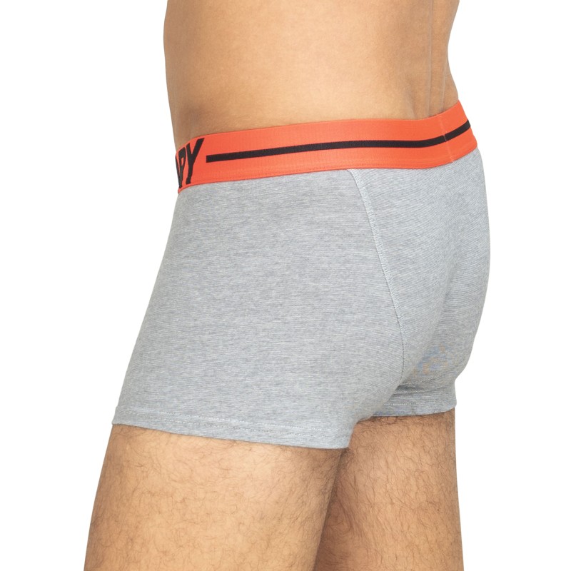 Superdry 3-er Set Trunks Schwarz, Grau & Weiß gestreift