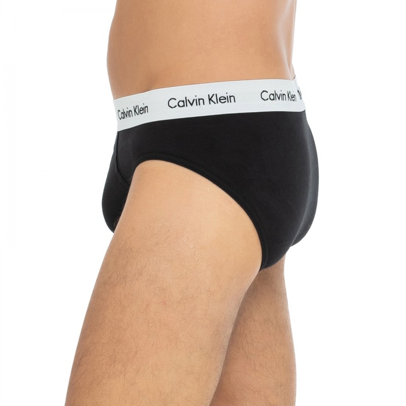 CalvinKlein_5-erSet_Slips_Schwarz_mitverschiedenfarbigemWebbund