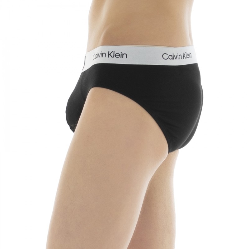 CalvinKlein_7-erSet_Slips_Schwarz_mitverschiedenfarbigemWebbund