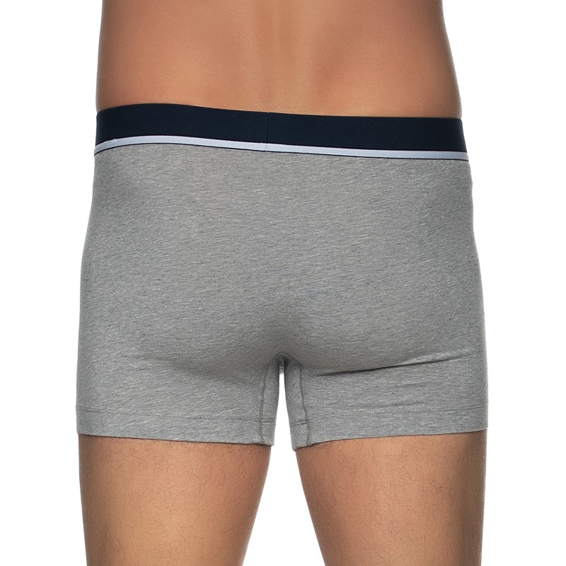 Boxerman_Herrenunterwäsche_Boxershorts_Schiesser_3-erSet_Trunks_Schwarz Grau & Dunkelblau