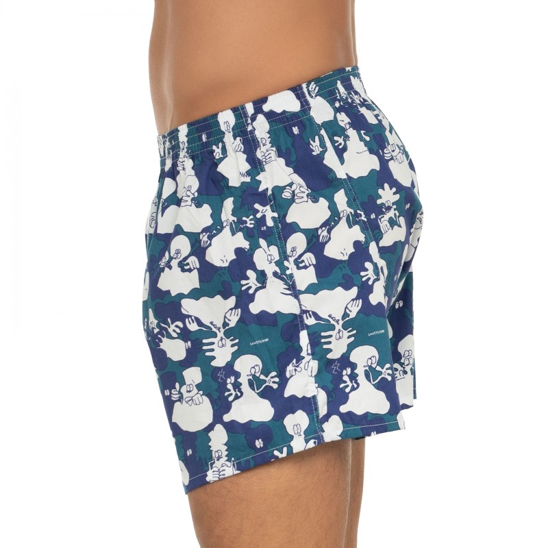 Boxerman_Herrenunterwäsche_Lousy Livin_Boxershorts_Blau_gemustert