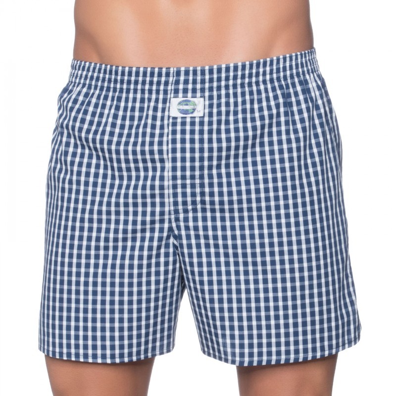 D.E.A.L International_Boxershorts_Blau Weiß kariert