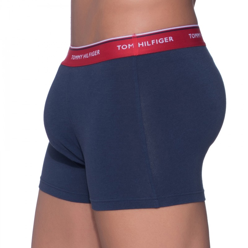 Tommy Hilfiger_3-er Set_Trunks_Dunkelblau_rotem Bund