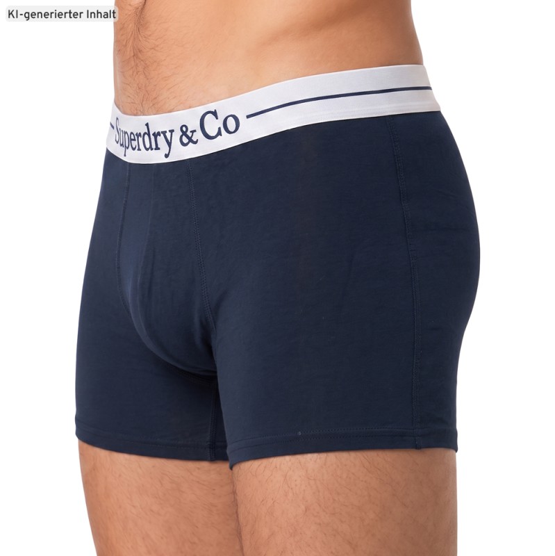 Superdry_3-erSet_Trunks_Dunkelblau