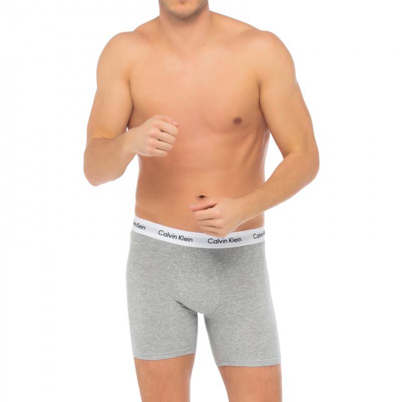 CalvinKlein_3-erSet_BoxerBriefs_Grau,Weiß&Blau