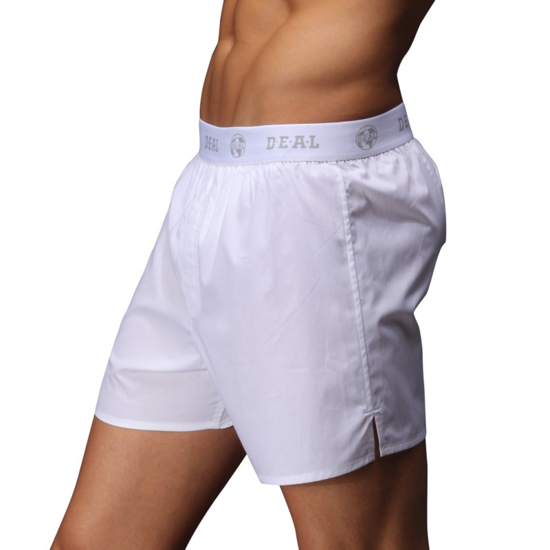 Schlichte weiße Deal Boxershorts mit Logo Bund online kaufen | Boxerman