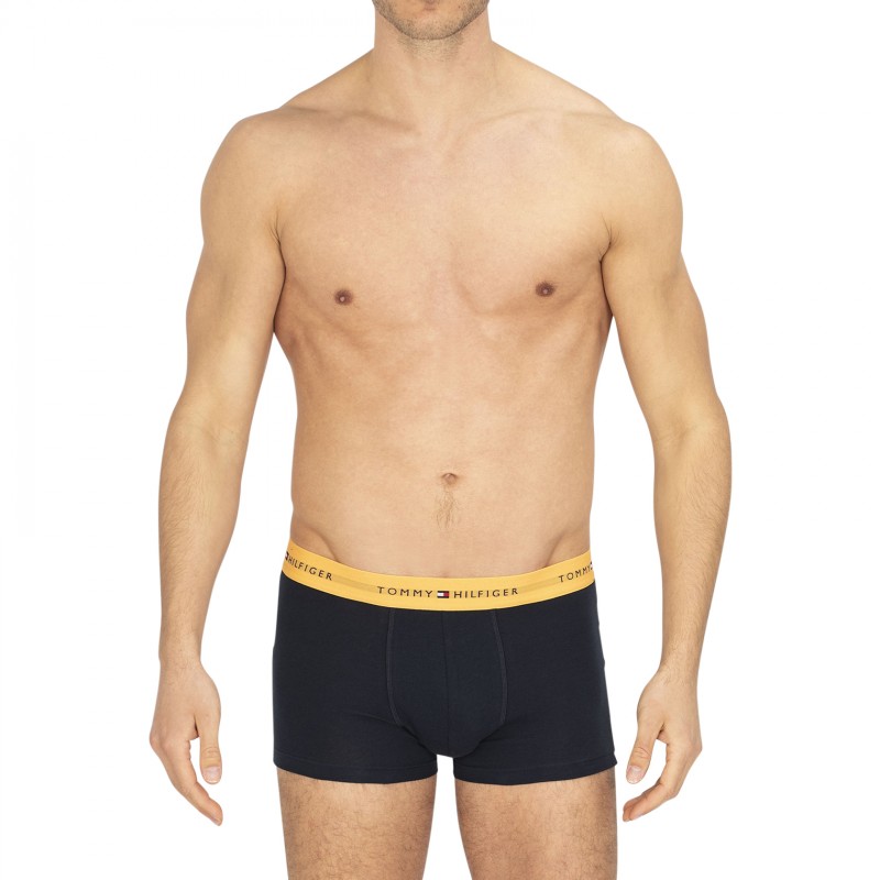 Tommy Hilfiger 3-er Set Trunks Blau mit verschiedenfarbigen Webbund