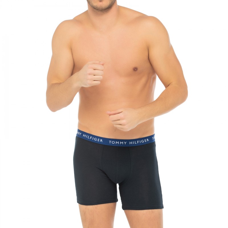 TommyHilfiger_3-erSet_Trunks_Schwarz_mitverschiedenfarbigemWebbund