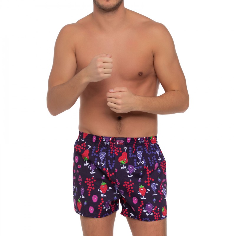 Boxerman_Herrenunterwäsche_Lousy Livin_2 Set_Boxershorts_Blau Lila_Motiv