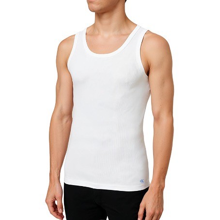 Calvin Klein 3-er Set Tanktop Weiß, Grau & Blau