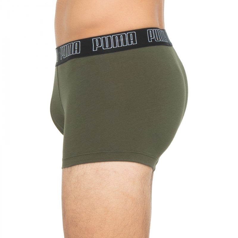 Boxerman_Herrenunterwäsche_Puma_2-er Set_Basic Trunks_Schwarz & Khaki