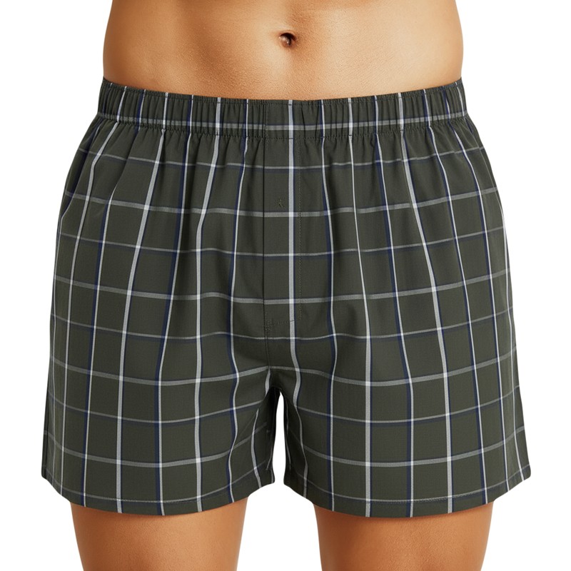 Hanro Boxershorts Dunkelgrün kariert günstig online kaufen