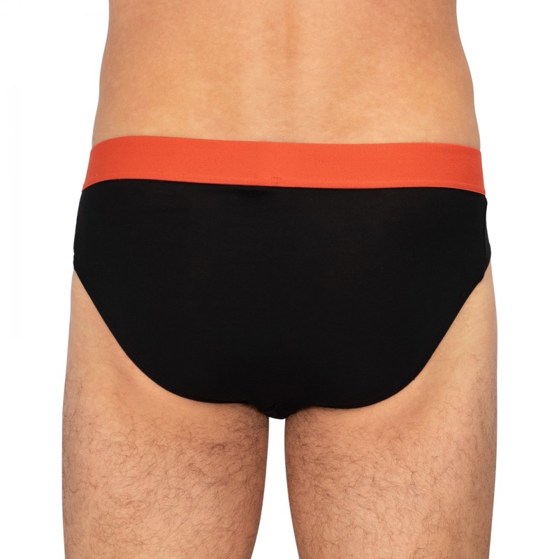 Schiesser_3-erSet_Slips_Schwarz_mitverschiedenfarbigemWebbund