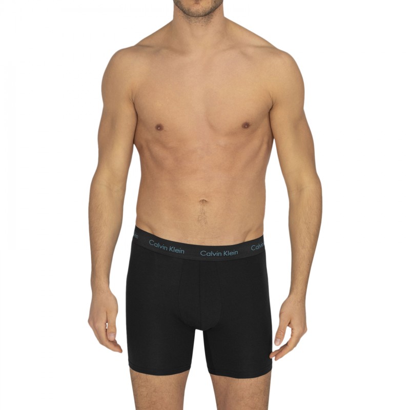 CalvinKlein_3-erSet_BoxerBriefs_Schwarz_mitverschiedenfarbigemWebbund