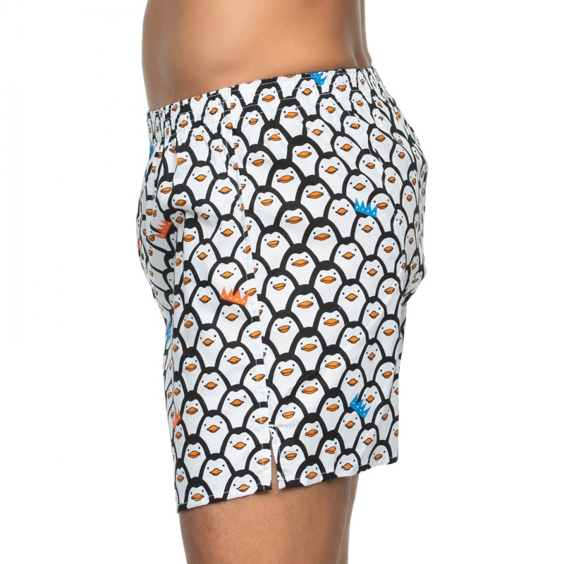 Boxerman_Herrenunterwäsche_D.E.A.LInternational_Boxershorts_Weiß_Pinguine