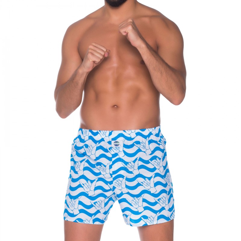 D.E.A.L International_Boxershorts_Blau Weiß_Motiv