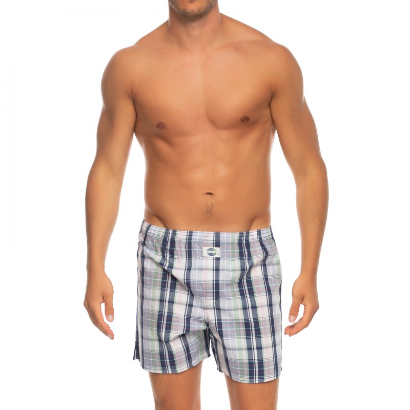 D.E.A.LInternational_Boxershorts_Blau,Rosa&Grün_kariert
