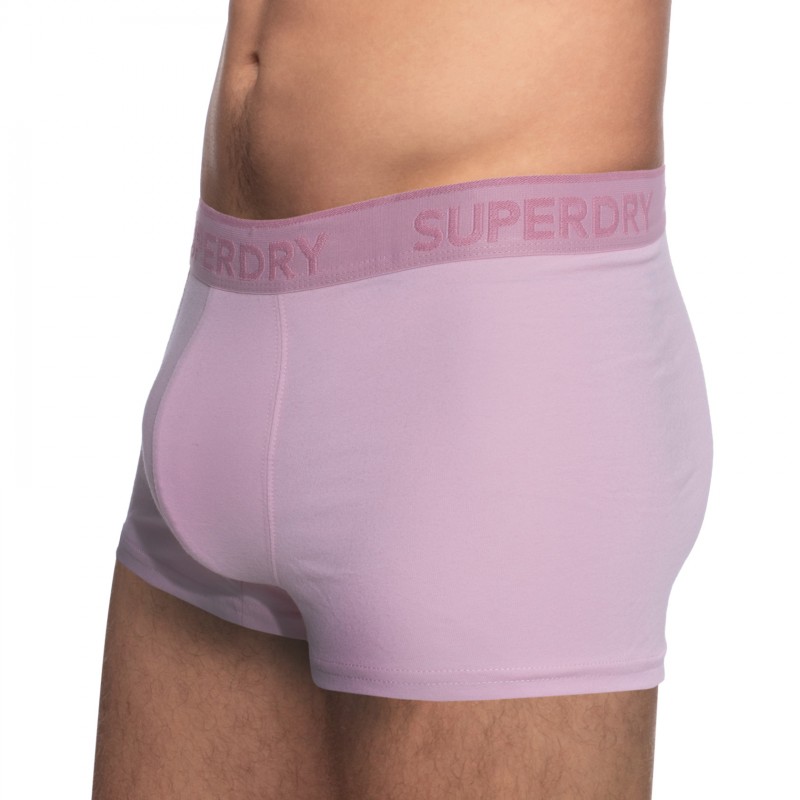Boxerman_Herrenunterwäsche_Boxershorts_Superdry_2-er Set_Trunks_Blau Rosa