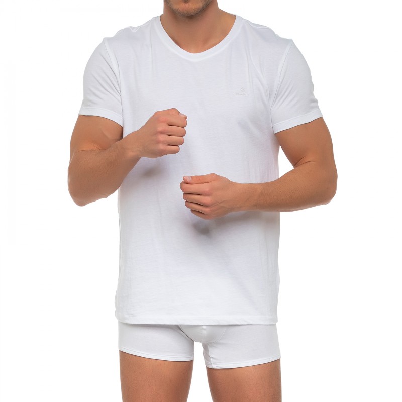 Boxerman_Herrenunterwäsche_Bodywear_Athleisurewear_GANT_2-er Set_T-Shirt_Weiß