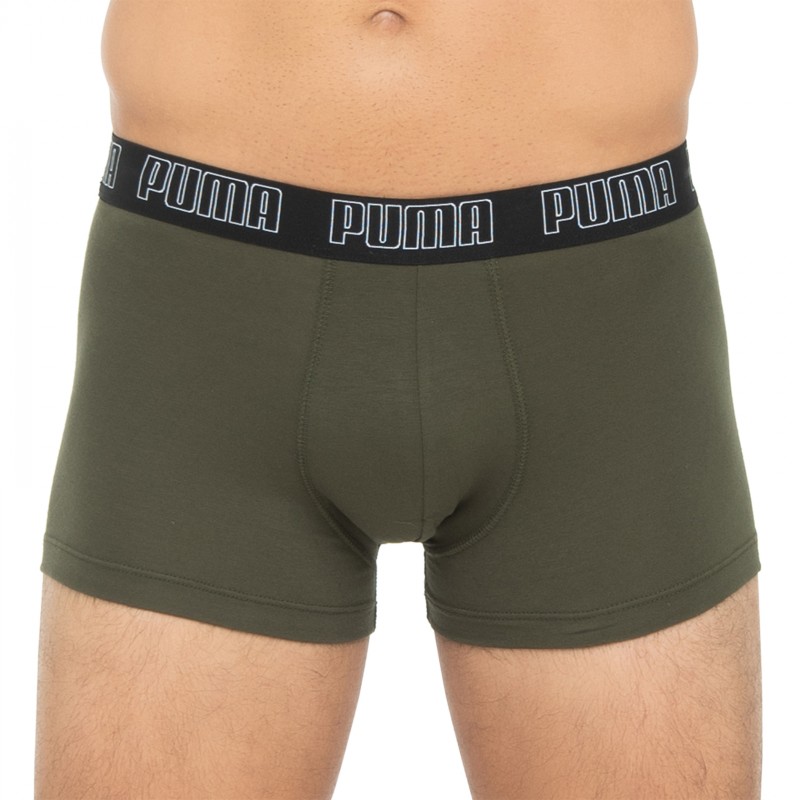 Boxerman_Herrenunterwäsche_Puma_2-er Set_Basic Trunks_Schwarz & Khaki