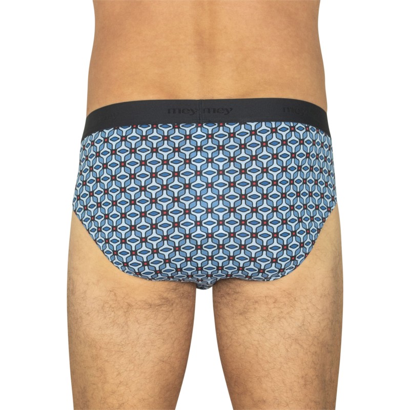 Mey_Slip_Blau_mit_graphischem_Muster