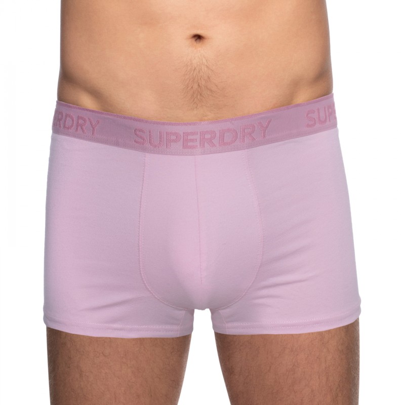 Boxerman_Herrenunterwäsche_Boxershorts_Superdry_2-er Set_Trunks_Blau Rosa