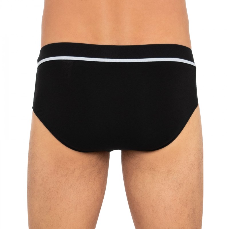 Schiesser_3-er Set_Slips_Grau Dunkelblau & Schwarz