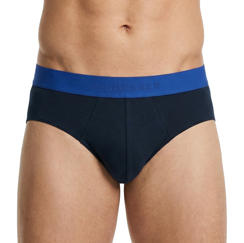 Boxerman_Schiesser_5-erSet_Slips_Schwarz_mit_verschiedenfarbigen_Webbund