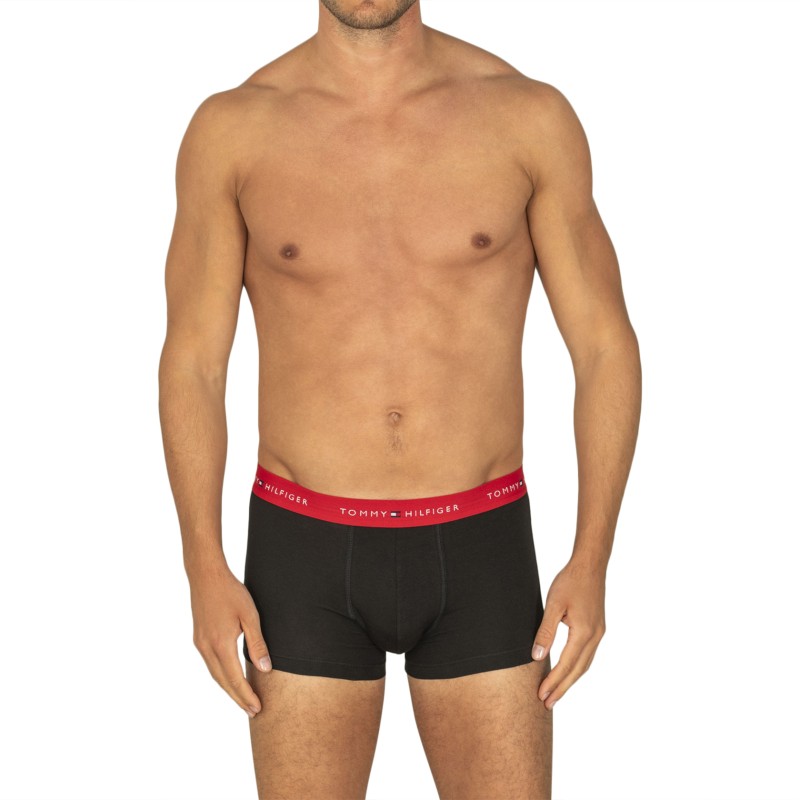 TommyHilfiger_3-erSet_Trunks_Schwarz_mitverschiedenfabigemWebbund