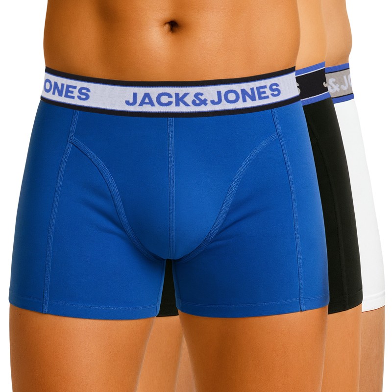 Jack & Jones 3-er Set Trunks Schwarz, Blau & Weiß günstig online kaufen