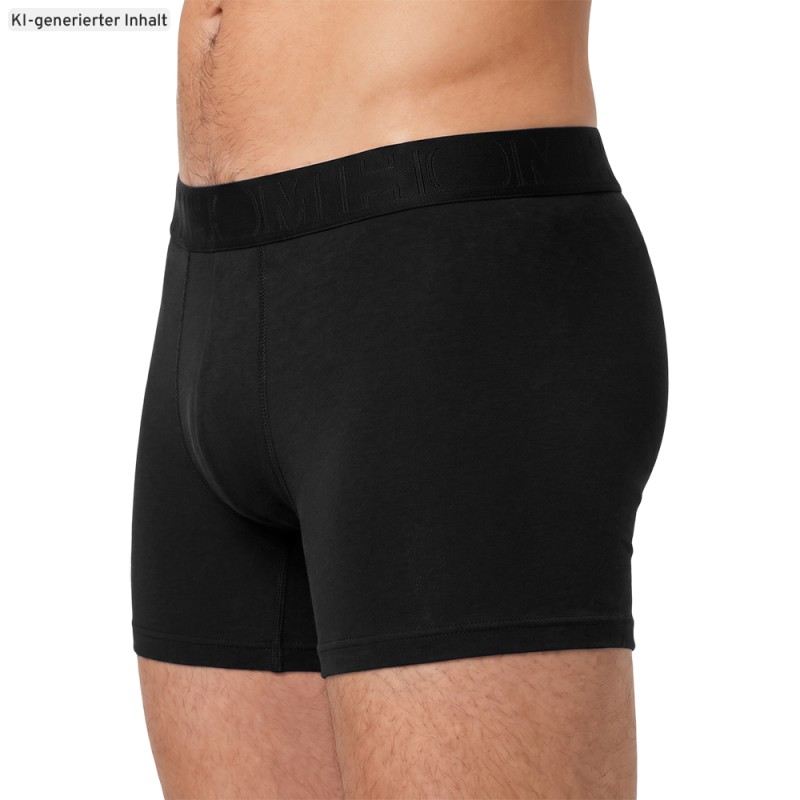 HOM_3-erSet_BoxerBriefs_Schwarz_Blau_mitMuster