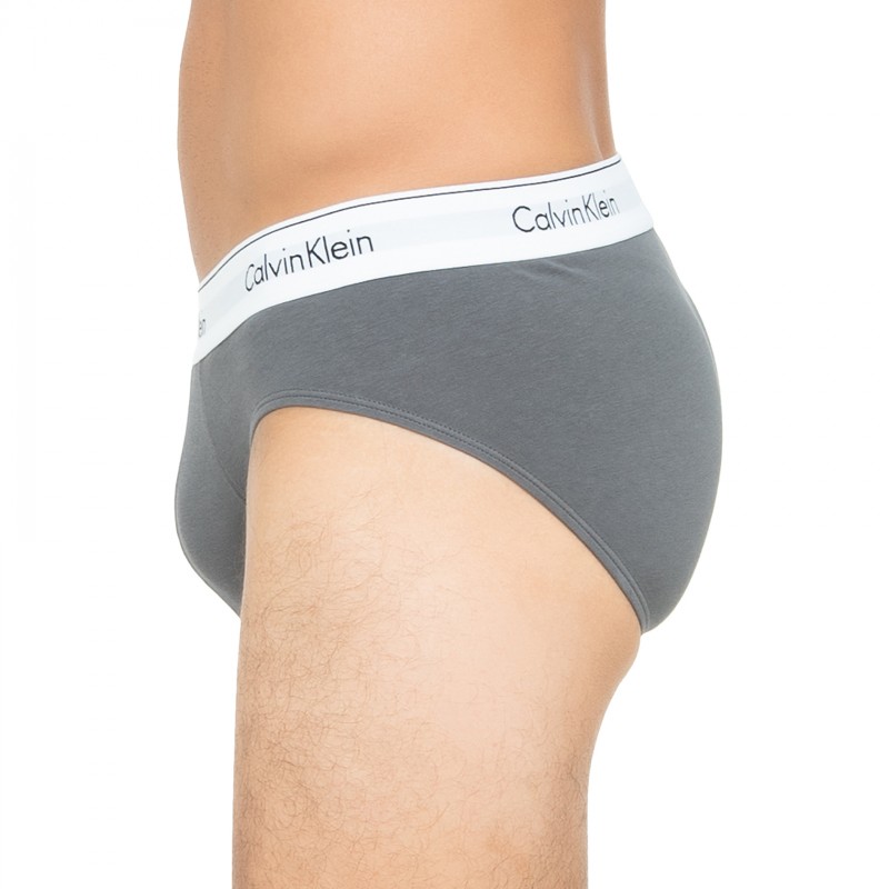 Calvin Klein 3-er Set Slips Blau, Grau & Hellblau