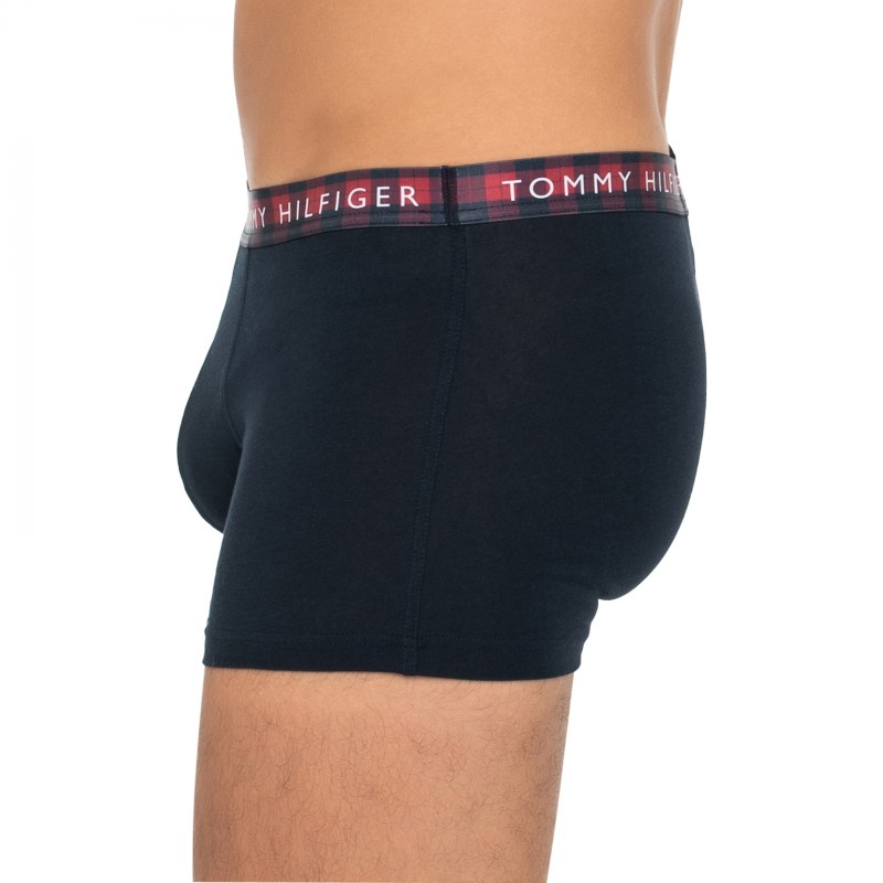 TommyHilfiger_3-erSet_Trunks_Schwarz_mitkariertemWebbund