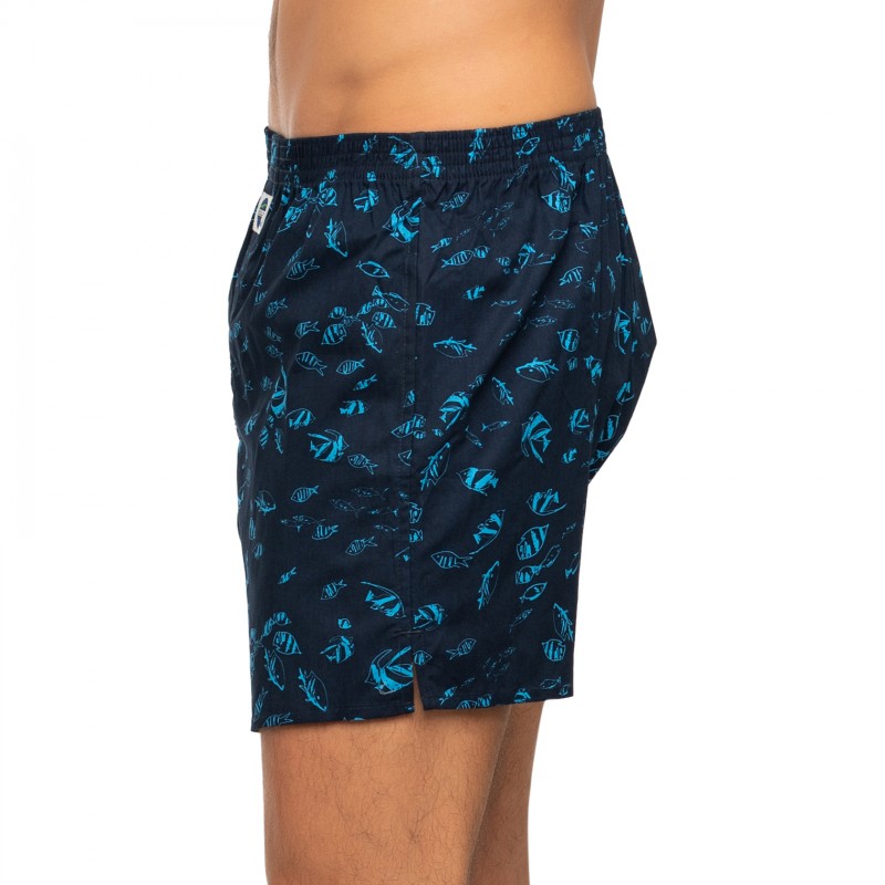 Boxerman_Herrenunterwäsche_D.E.A.LInternational_Boxershorts_Blau Motiv_Fische