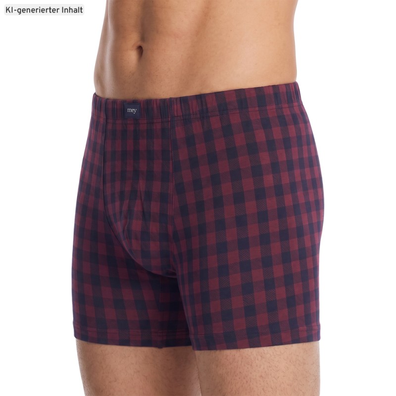 Mey_Shorty_Bordeaux_Dunkelblau_kariert