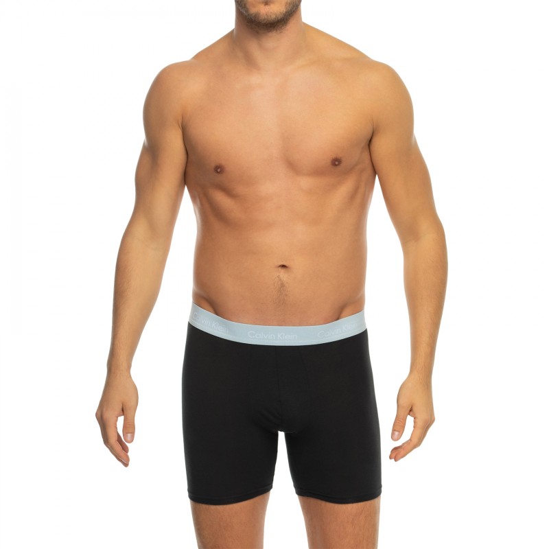 CalvinKlein_3-erSet_BoxerBriefs_Schwarz_mitverschiedenfarbigemWebbund