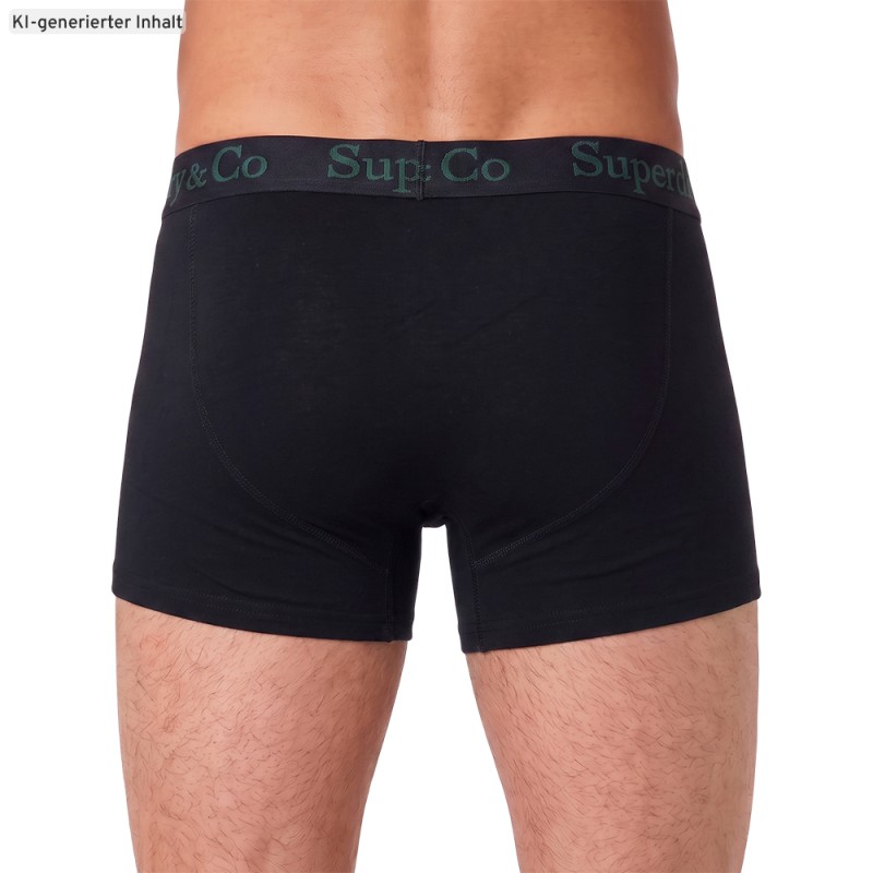 Superdry_3-erSet_Trunks_Dunkelgrün_Dunkelblau_Schwarz
